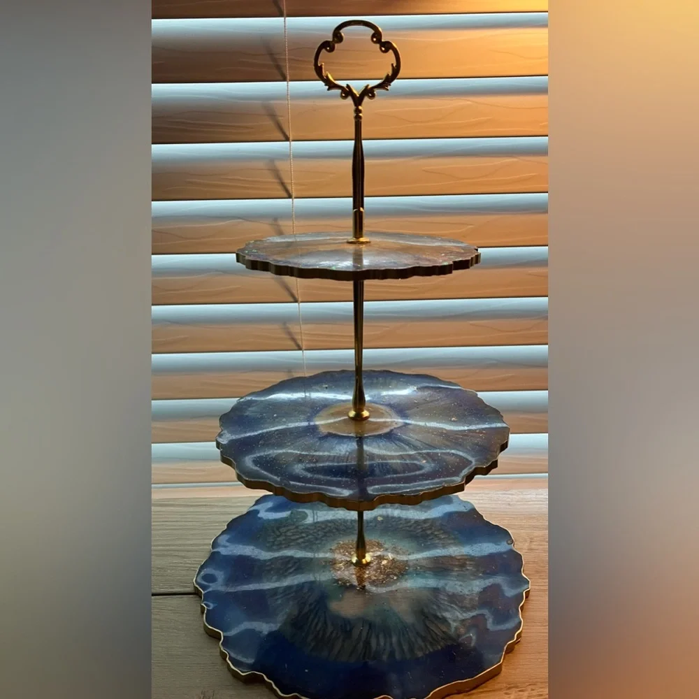 Handmade Epoxy 3-Tier Stand. - Picture 1 of 2